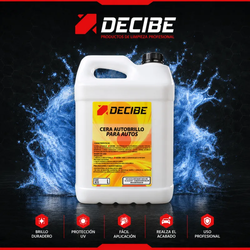 CERA AUTOBRILLO PARA CARROCERÍAS X 5 LT DECIBE