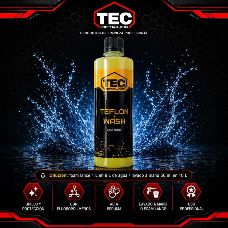 SHAMPOO TEFLONADO TEFLON & WASH X 500CM3