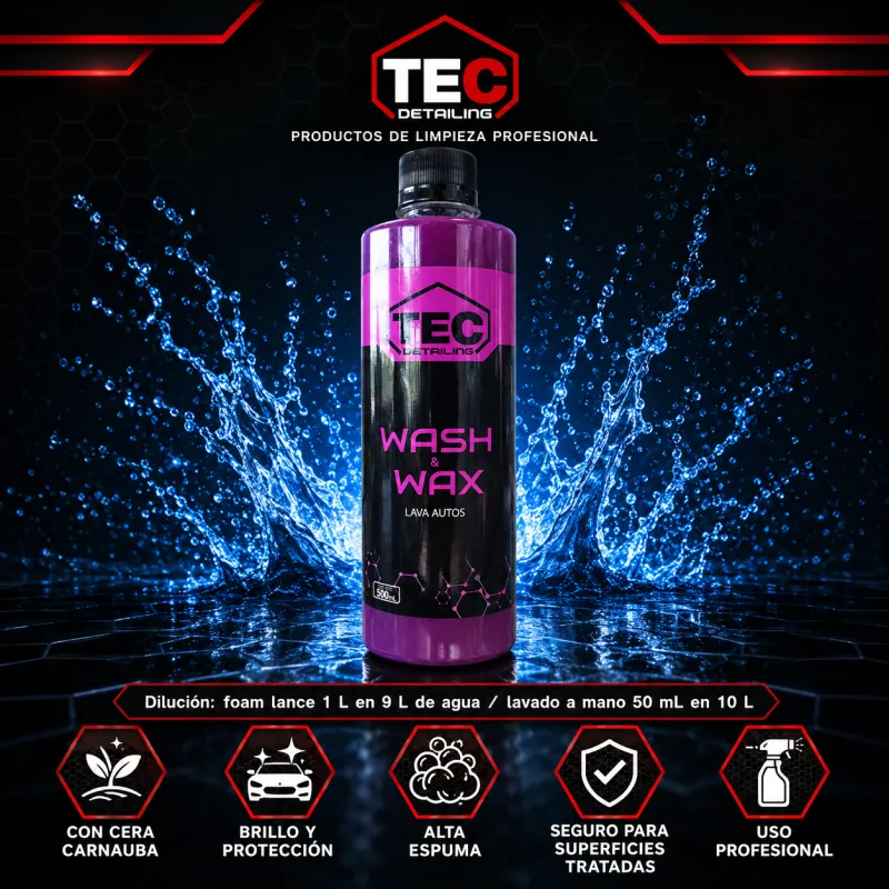 SHAMPOO WASH & WAX X 500CM3